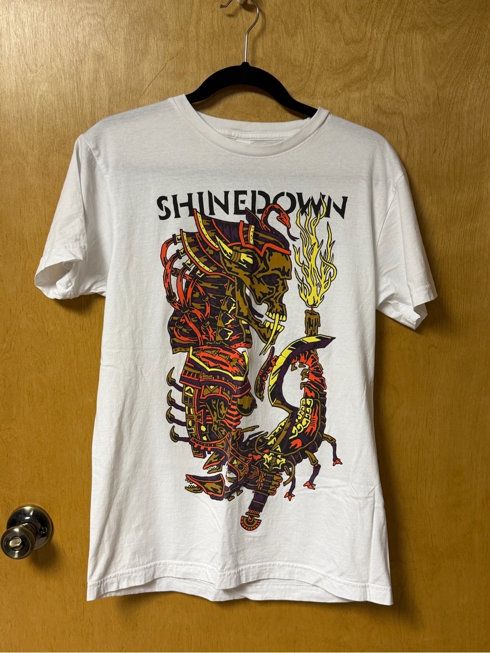 White Graphic Band Tee - Shinedown